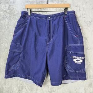 Speedo Lifeguard Swim Board Shorts Trunks Mens XL Beach Vacation Pool